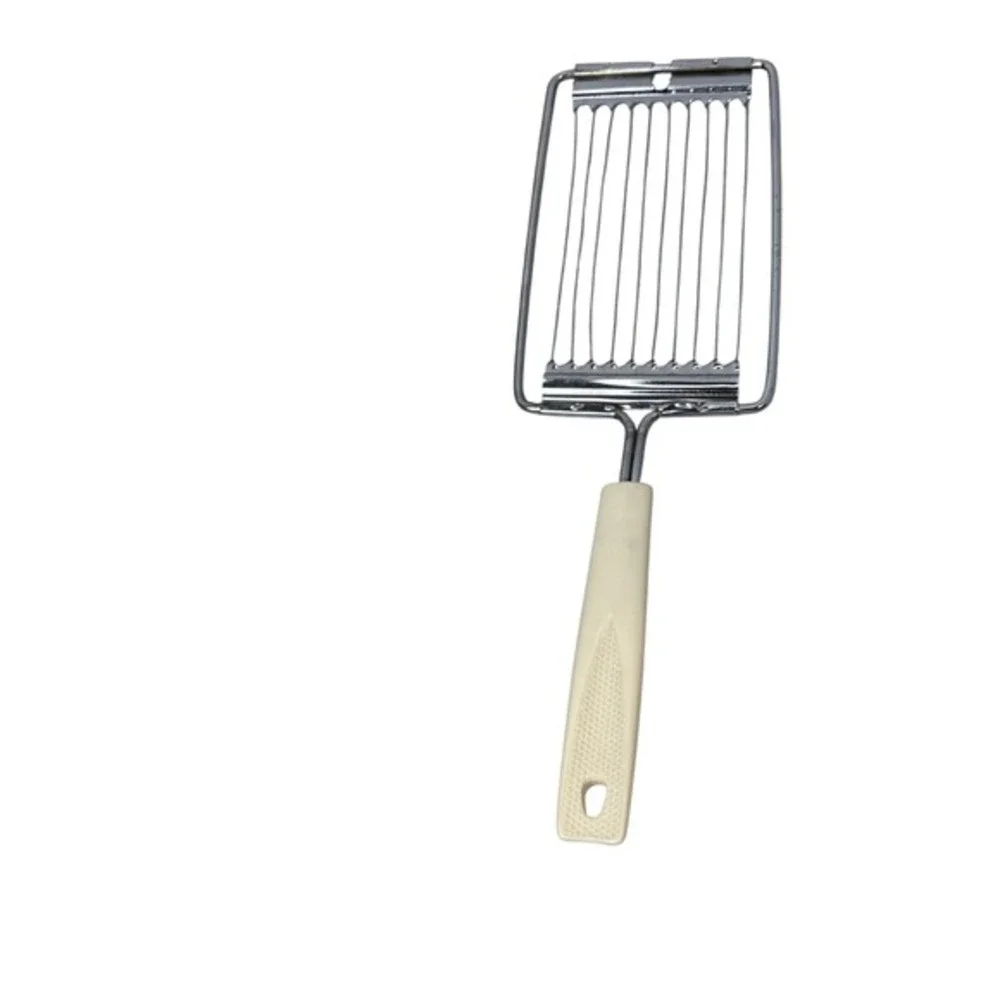 Vintage Wire Tomato Slicer‎ Stainless Steel Handheld Cutter Cream Handle 10 Wire